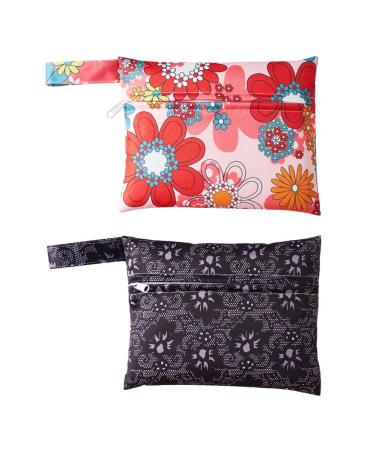 DOITOOL 2Pcs Sanitary Napkin Storage Bag Waterproof Menstrual Pad Bag Portable Tampons Holder Panty Liners Pouch Period Kit Bag for Girls Women Ladies Random Style