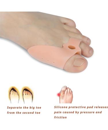 Toe Separators for Men & Women - Silicone Gel Toe Spacers for Bunion Correction & Toe Alignment (2 Pairs - Buy Online on GoSupps.com