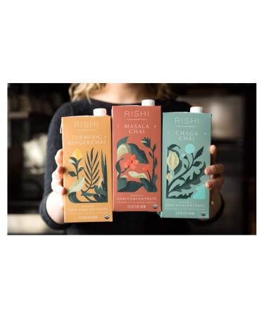 Rishi Tea Masala Chai Concentrate Beverage | USDA Certified Organic Fair Trade Black Tea | Immune Support, Antioxidants, Energy-Boosting | 32 oz Carton - Pack of 2 - Buy Online on GoSupps.com