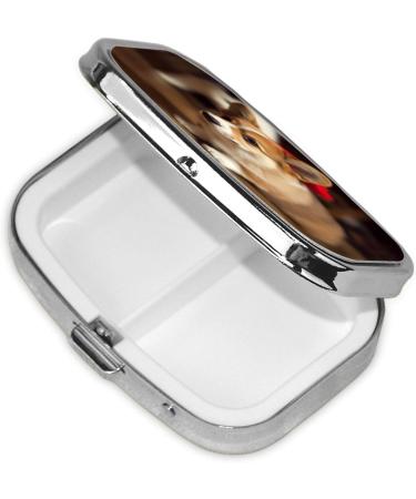 Cute Corgi 2 Compartment Pill Case | Travel Pill Organizer & Purse Gift - Buy Online on GoSupps.com