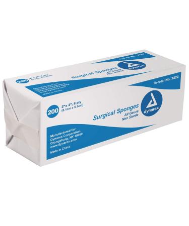 Dynarex Corporation (3222) Gauze Pad Sponges Non-Sterile Pack of 200 - Buy Online on GoSupps.com