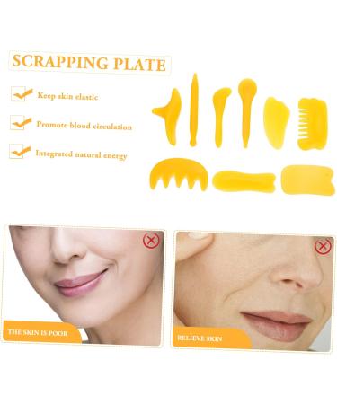 KALLORY Massage Facial Tool Set | Chinese Skincare Plate & Back Scrapper for Spa Treatments | Beeswax Resin Body Scraper - Buy Online on GoSupps.com