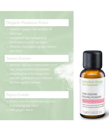 Spilanthox Therapy | Vegan Pure Enzymes Peeling Powder for Fine Skin | Pineapple & Papaya Extract - 13g - Buy Online on GoSupps.com