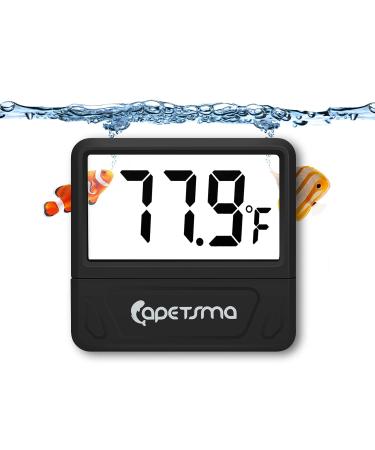 capetsma Aquarium Thermometer Digital Fish Tank Thermometer Accurate Reptile Thermometer Temperature Gauge with Large LCD Screen