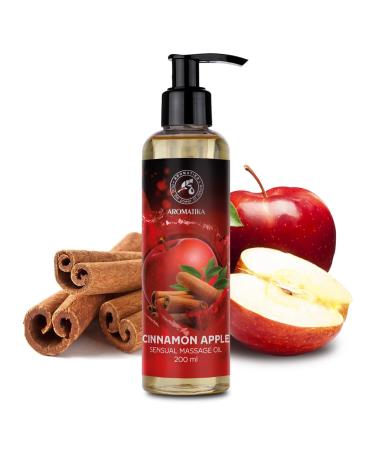 Buy Sensual Cinnamon Apple Massage Oil 200ml - Edible Kissable Body Oil with Almond Grape Seed & Macadamia Oils - Perfect for Couples - Buy Online on GoSupps.com