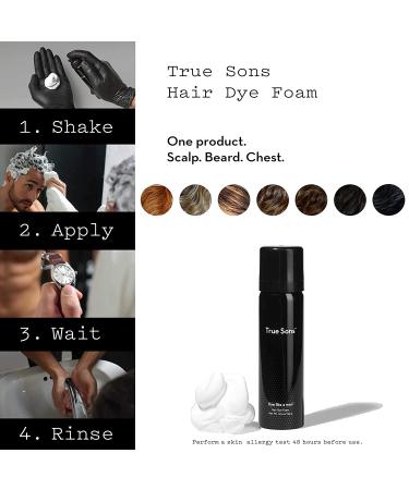 True Sons Men's Hair Dye Kit - Instant Dye Booster Applicator - Natural Look - Light Brown (Pack of 3) - Buy Online on GoSupps.com