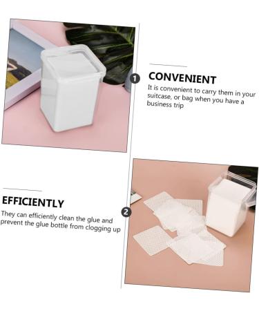 Ipetboom 2 Boxes Cleaning Pads Nail Molding Gel Nail Polish Remover Wipes Lash Remover Eyelashes Remover for Extensions Cleaning Cotton Pads Glue Manicure Fragments Non-Woven Fabric White - Buy Online on GoSupps.com