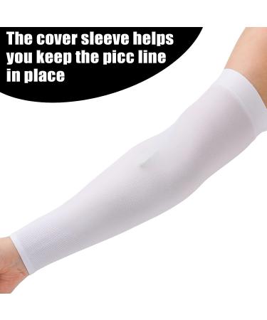 4 Pcs Adult Breathable Line Sleeves - White and Black | Comfortable Compression Arm Covers for Women, Men, and Kids - Buy Online on GoSupps.com