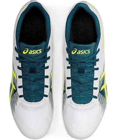 ASICS Hyper MD 7 Track & Field Shoes 6 - White/Safety Yellow - Buy Online on GoSupps.com