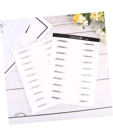 Housoutil 4 Sheets Pairs Adhesive Eyebrow Template Eyebrowsb Simulation Eyebrow 3d Artificial Eyebrow Stickers - Buy Online on GoSupps.com