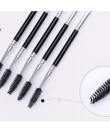 4-Piece Black Double-Head Eyebrow Brush Set | Multi-Functional Spoolie & Comb for Perfect Eyebrow Tinting - International Shipping Available - Buy Online on GoSupps.com