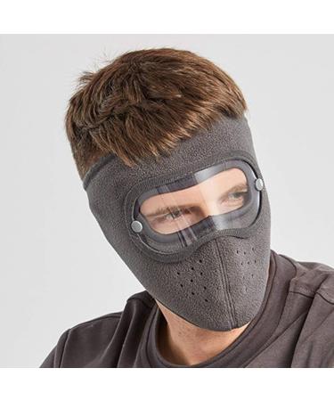 Mishiti Unisex Winter Cycling Windproof Full Face Mask & Removable Transparent Eye Protection Glasses - Anti-Fitting Polar-Fleece Storm Hood | International Shipping Available - Buy Online on GoSupps.com