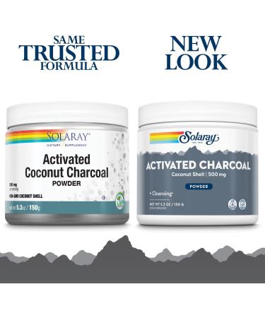 Buy Solaray Activated Coconut Charcoal Powder 500 mg - 5.3 oz (150 g) for Detox & Digestive Health - Buy Online on GoSupps.com