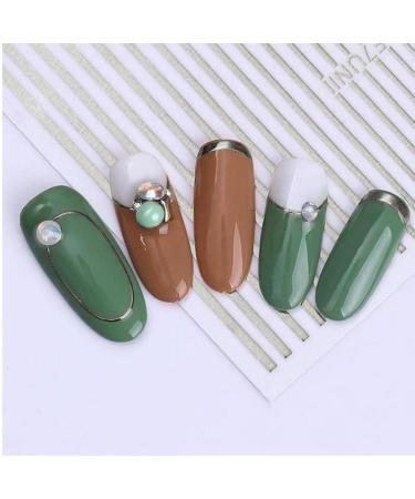 Line Nail Art Stickers Decals Metal Line Nail Supply Nail Decals Metal Stripe Lines Design Nail Decoration Accessory Silver - Buy Online on GoSupps.com