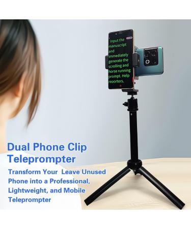 Neewer Teleprompter Kit with Double Phone Holder for Video Recording - Collapsible Design for Easy Storage and Transport - Buy Online on GoSupps.com