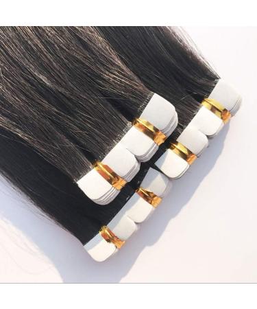 SOLUSTRE Black Tape Black Tape 55cm Tape In Virgin Human Hair Extensions Human Hair for Women Beauty (Black Remy Hair) Womens Wigs Happy Naturals - Buy Online on GoSupps.com