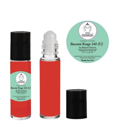 Compare to Aroma Baccarat Rouge 540 Body Oil - Unisex Fragrance Roll-On (1/3 oz) - International Shipping - Buy Online on GoSupps.com