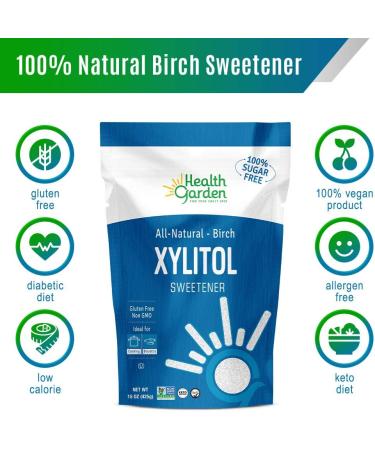 GoSupps.com - Health Garden All Natural Birch Xylitol Sweetener 16 oz (453 g) - Buy Online on GoSupps.com