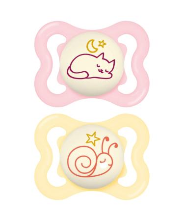 MAM Supreme Nuit Pacifier 2-Pack | Silicone Pacifiers for 2-6 Months | International Shipping Available - Buy Online on GoSupps.com