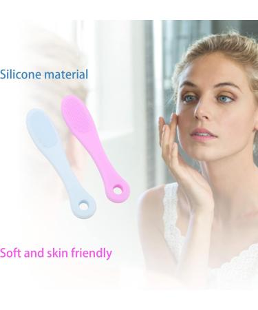 2pcs Silicone Face Scrubber Deep Pore Cleansing Blackhead Remaining Makeup Removal Skin Friendly Skin Cleaner for Beauty - Buy Online on GoSupps.com