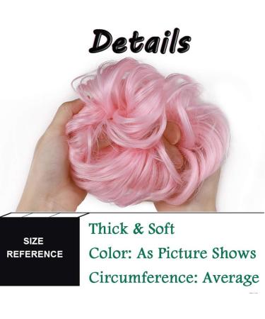 Thick Hair Donut Scrunchie in Pink - Updo Hairpiece for Wavy Curly Messy Hair - Buy Online on GoSupps.com