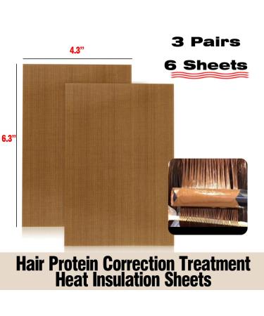 Hair Iron Heat Insulation Sheets - Waterproof 6 Pack for Hair Treatment & Styling | Perfect for Straightening Curling & Moisture Correction - 4.3x6.3  - Buy Online on GoSupps.com