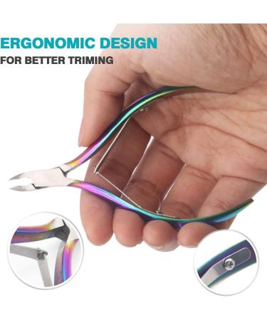 RONAVO Cuticle Cutter and Pusher Set - Professional Stainless Steel Trimmer and Nippers for Fingernails/Toenails - Buy Online on GoSupps.com