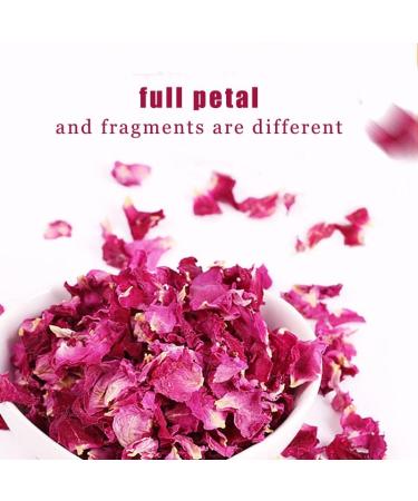 Dried rose petals1.76oz/50g Clean and complete rose petals - Natural Edible Flowers - Non-GMO - Caffeine-free - Use in Tea Baking Crafting - Buy Online on GoSupps.com