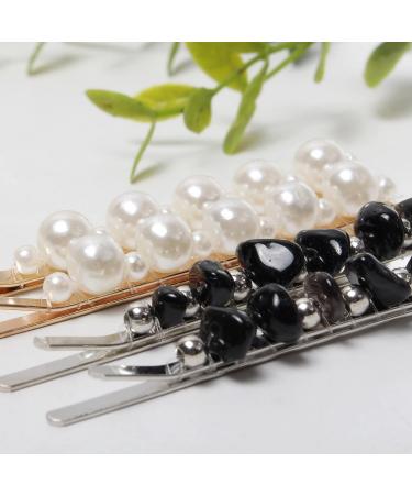 10 Pack Pearl Beaded Hair Slides for Women - Handmade Metal Hair Clips in Gold & Silver - Hair Accessories for Girls - Buy Online on GoSupps.com