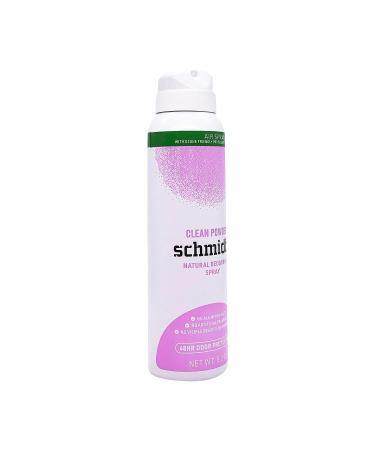 SCHMIDTS Clean Powder Deodorant Spray 3.2 OZ - Natural Odor Protection - Buy Online on GoSupps.com