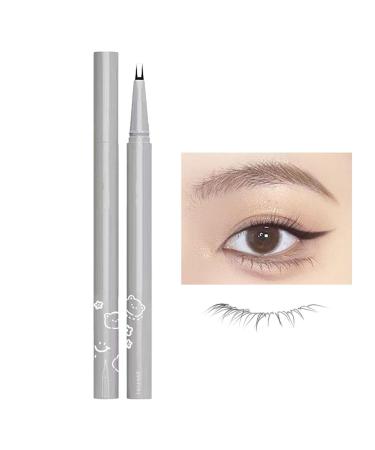 Waterproof Liquid Eyeliner Double Tip Eyeliner Pencil All Day Liquid Eyeliner Waterproof Quick Drying Mechanical Eyeliner Pencil Dtt Black