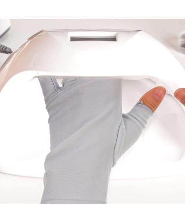 1 Pair Nail Gloves Uv Gloves for Nails Fingerless Gloves Anti Uv Gloves Nail Lamp Nail Art Gloves Half Finger Gloves Uv Manicures Gloves Nail Gel Elastic Spandex Miss Nail Supplies Lightgrey - Buy Online on GoSupps.com