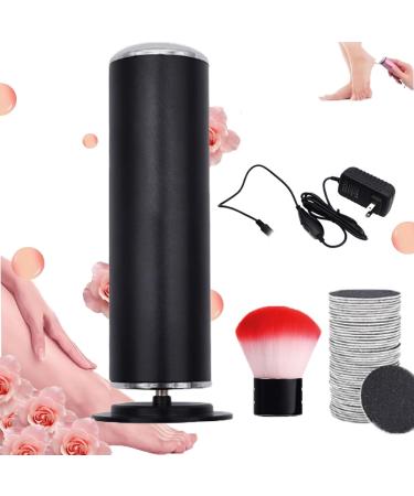 Foot Polisher Electric Dermave Electric Foot Callus Remover Callus Remover for Feet Electric 2024 New Foot Electric File with 60PCS Sanding Discs For Dead Dry Crack Calluses(Black)