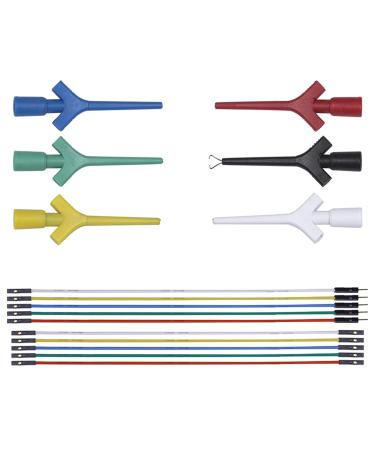 SAKEIOU Professional Aircraft Design Gold Plated Test Hook with 20cm DuPontWire Suitable for Circuit Board Testing Durable