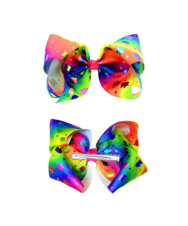 8 Inch Unicorn Hair Bow for Girls - JoJo Siwa Style Hair Barrette Accessory | Best Xmas Gift - Buy Online on GoSupps.com