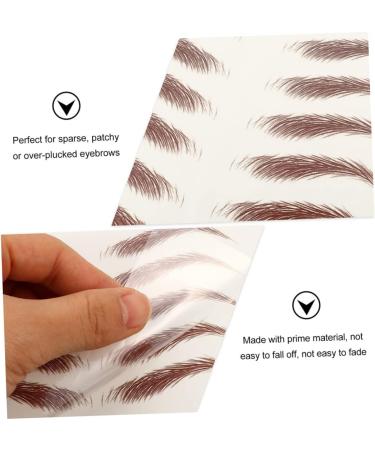 POPETPOP 63 Sheets waterproof eyebrow stickers makeup stickers gel para cejas Temporary Brow Tattoos hair 4d - Buy Online on GoSupps.com