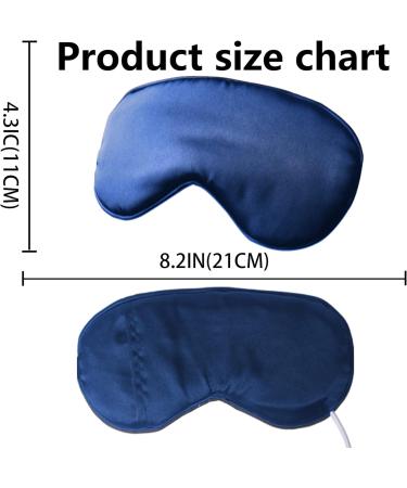 Heating Sleep Eye Mask with Adjustable Strap | Super Soft Comfort | Blocks Light | Night Blindfold for Travel, Yoga, and Relaxation | USB Heat | Blue - Buy Online on GoSupps.com