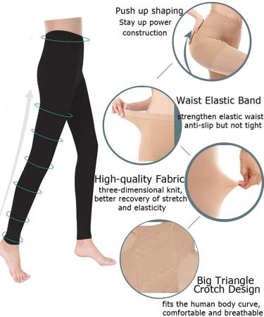 DCCDU Medical Compression Pantyhose 20-30 mmHg for Women - Treatment of Swelling, Edema, Varicose Veins - X-Large Black Footless Compression Stockings - Buy Online on GoSupps.com