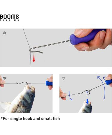 Booms Fishing R05 Fish Hook Remover Dehooker 7 inch - Portable Saltwater & Freshwater Quick Removal Tool - 2pcs Blue - Buy Online on GoSupps.com