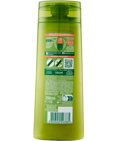 Garnier Fructis 2in1 Shampoo for dry and damaged hair restorative effect with sugar cane extract 250 ml - Buy Online on GoSupps.com