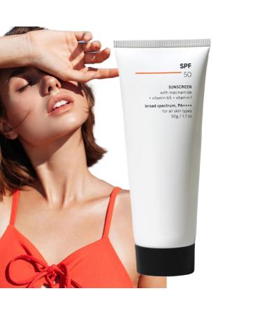 Face and Body Sunscreen | 50g Travel Size Face Sunscreen | Soft and Comfortable Non-Sticky Protection for Travel Beach Daily Boat Makeup Sports