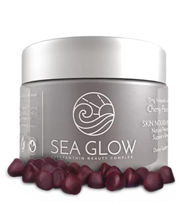 Sea Glow Astaxanthin Gummies with Vitamin C, Antioxidant-Rich Gummy Vitamins, Beauty and Skin Supplement, 12 mg Astaxanthin Vitamin Supplements, Dairy and Gluten-Free, 28 Counts