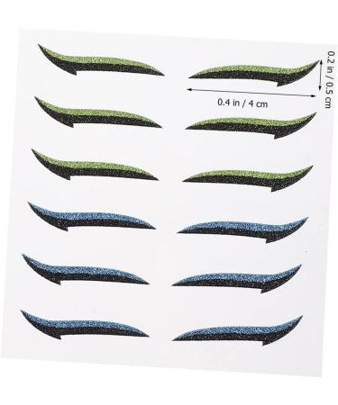 Angoily 36 Pairs Glitter Eyeliner Adhesive Eyeliner Stickers Green Tape Double Eyelid Strips Flash Tool Miss - Buy Online on GoSupps.com