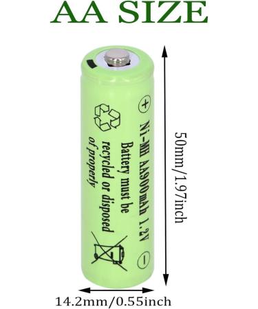 16 Packs AA 900mAh Ni-MH Rechargeable Batteries - Pre-Charged for Solar Lights & Garden Use | International Shipping Available - Buy Online on GoSupps.com