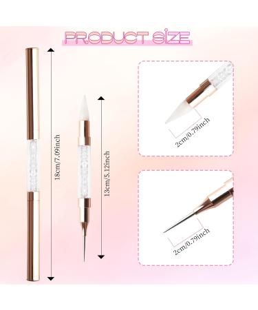 Dual-Ended Rhinestone Picker Doting Pen - Wax Pencil Applicator for Nail Art Jewelry & DIY Crafts - White Acrylic Handle - Buy Online on GoSupps.com