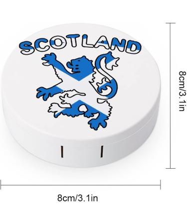 Lion Rampant Scotland Scottish Round Case For Contact Lens Kit Storage Box with Mirror Printed - Buy Online on GoSupps.com