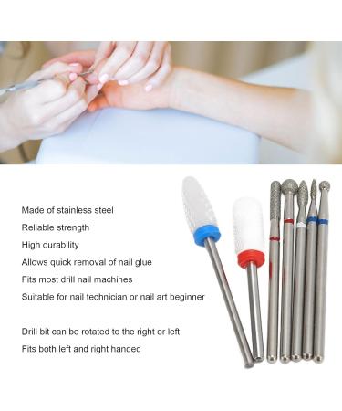 Acrylic Gel Nail Bit Kit Cuticle Remover Ceramic Nail Drill Bits Set Manicure Pedicure for Salon - Buy Online on GoSupps.com