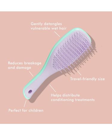 Tangle Teezer Mini Detangler Hairbrush - Gentle on Wet Hair, Two-Tiered Teeth, Ideal for Kids & Travel - Reduces Knots & Breakage | Wisteria Leaf - Buy Online on GoSupps.com