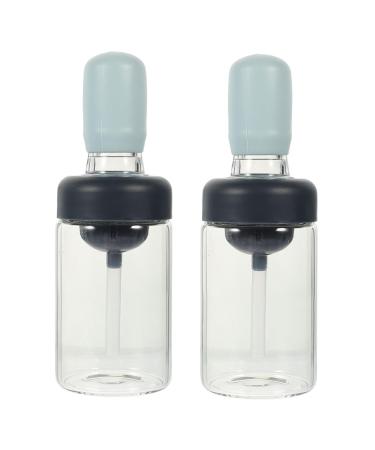 Zerodeko Oil Dispenser Bottle 2pcs Silicone Oil Brush Bottle Oil Control Soy Sauce Bottle Pp Convenient Oil Bottle medium Blue