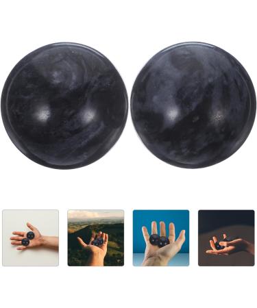 Supvox 2pcs Black Jade Baoding Balls - Chinese Health Massage & Stress Relief Exercise for Hands & Wrists - Buy Online on GoSupps.com